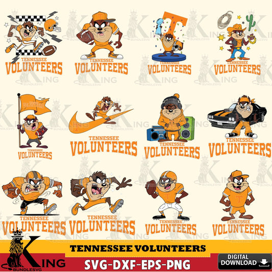 Tennessee Volunteers Taz Football NCAA Bundle SVG file, Cut file  , Digital Download , Instant Download, Taz svg, NCAA svg
