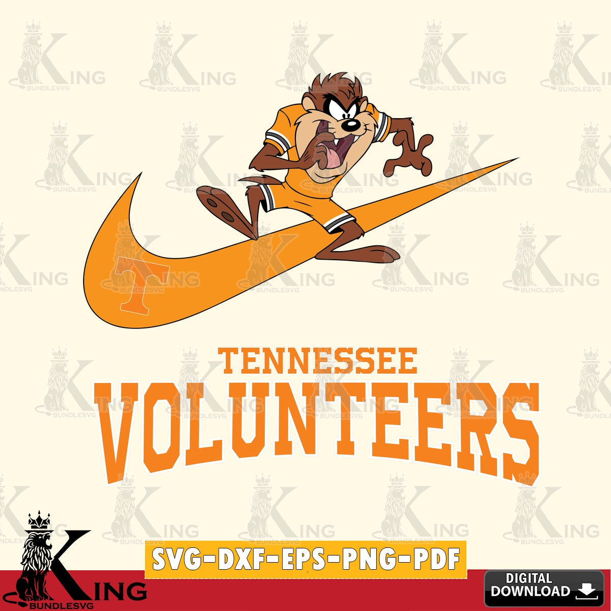 Tennessee Volunteers Taz Football Nike SVG file, Cut file  , Digital Download , Instant Download, Taz svg, NCAA svg