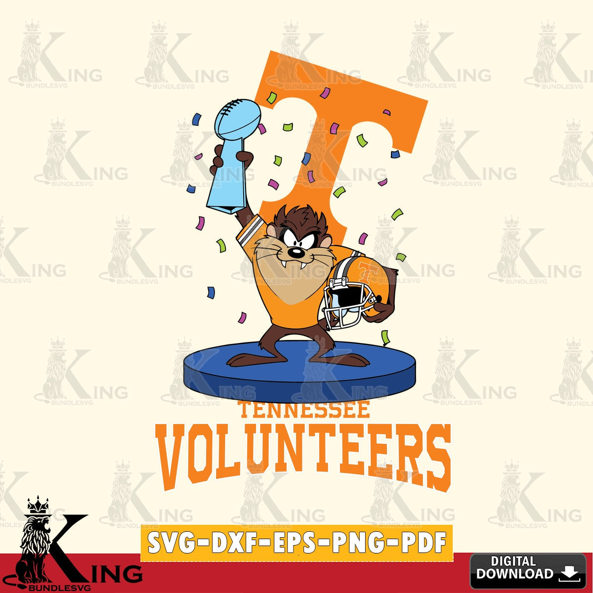 Tennessee Volunteers Taz Trophy Podium SVG file, Cut file  , Digital Download , Instant Download, Taz svg, NCAA svg
