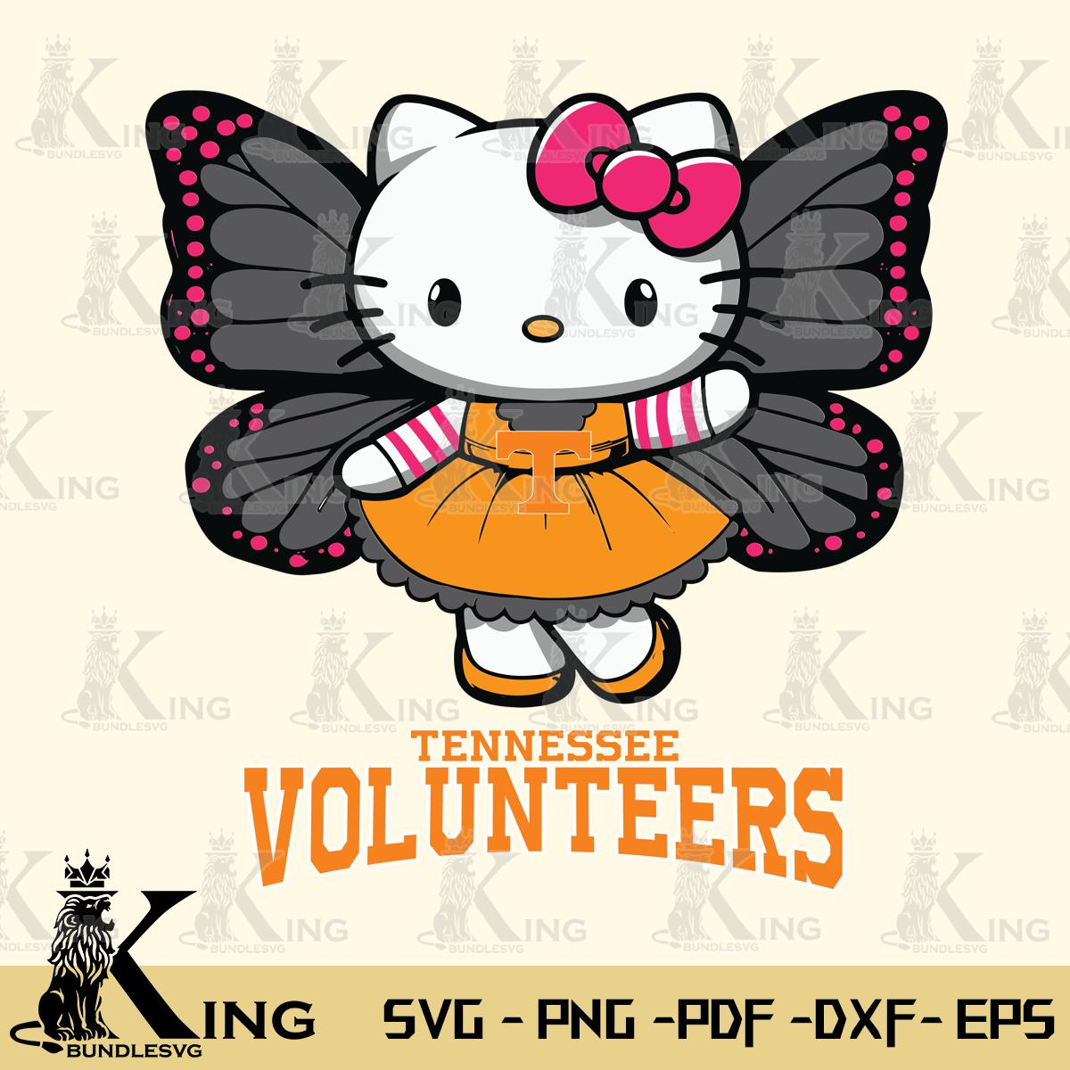 Tennessee Volunteers Whimsical Kitty Wings Svg Eps Dxf Png File, Digital Download