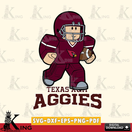 Texas A M Aggies Roblox Player Rugby SVG file , NCAA Cricut,  File cut , Digital Download , PDF File