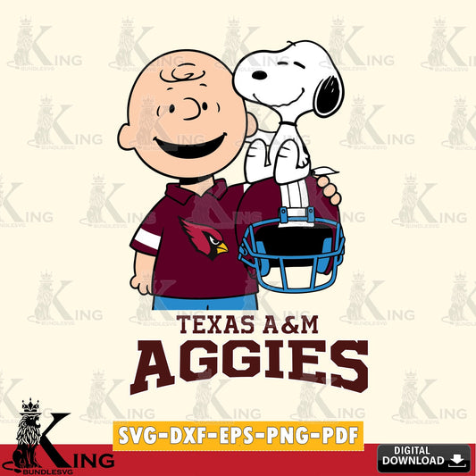Texas A M Aggies Snoopy On Helmet SVG, Cricut, Cut file  , Digital Download , Instant Download, Peanuts svg, NCAA svg, Football svg, Sport svg