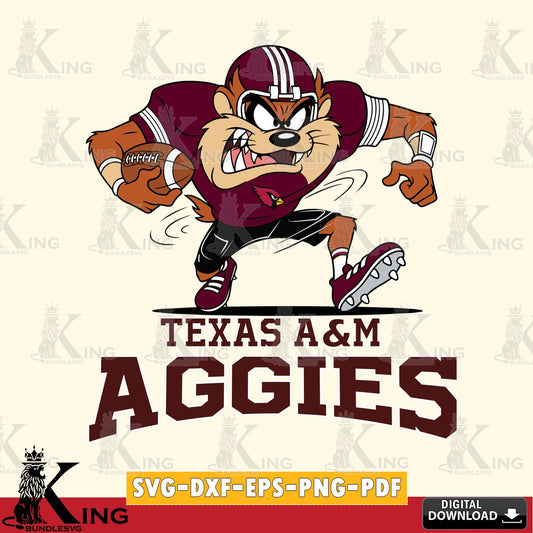 Texas A M Aggies Taz Football Helmet SVG file, Cut file  , Digital Download , Instant Download, Taz svg, NCAA svg