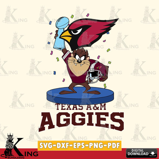 Texas A M Aggies Taz Trophy Podium SVG file, Cut file  , Digital Download , Instant Download, Taz svg, NCAA svg