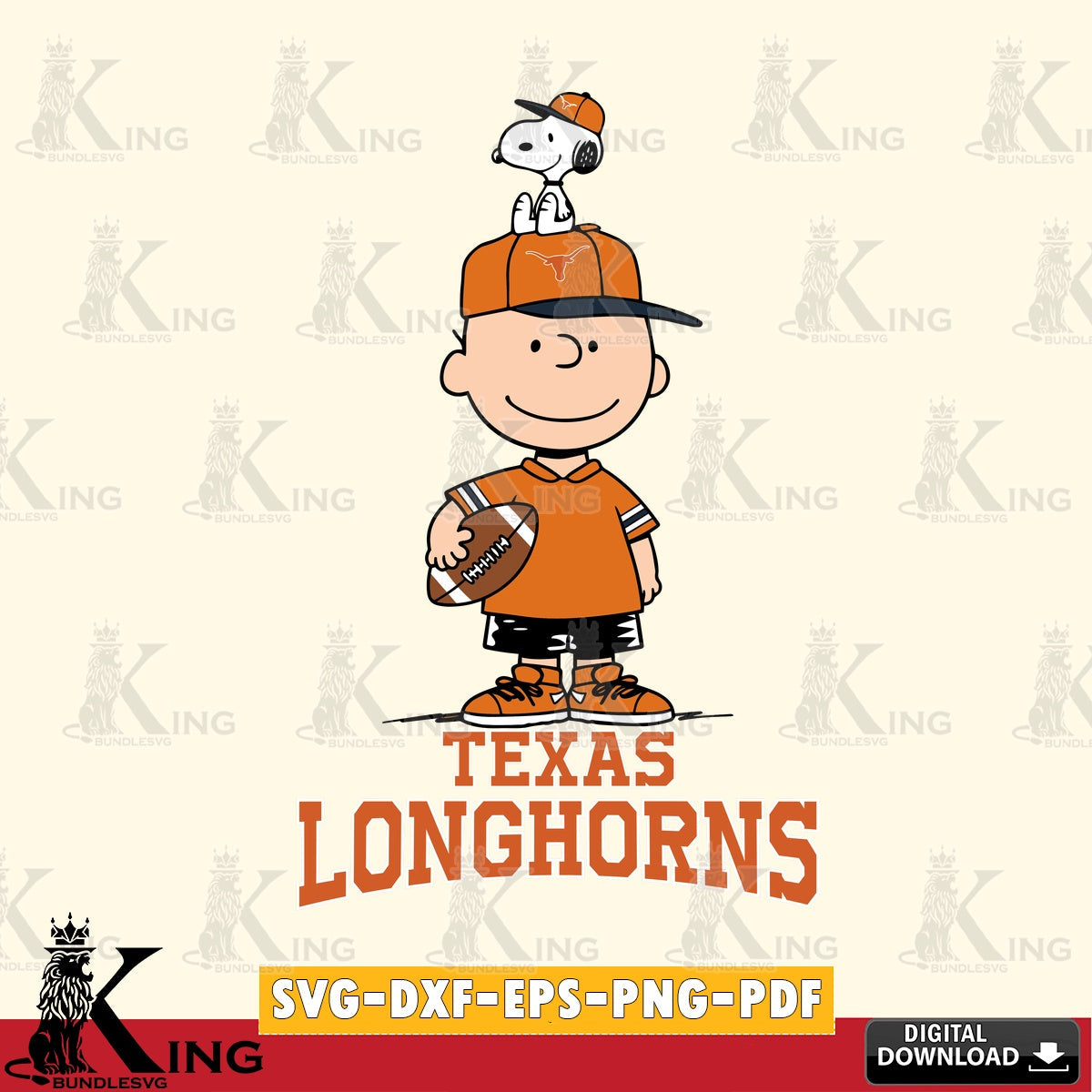 Texas Longhorns Peanuts Football Rugby SVG, Cricut, Cut file  , Digital Download , Instant Download, Peanuts svg, NCAA svg, Football svg, Sport svg