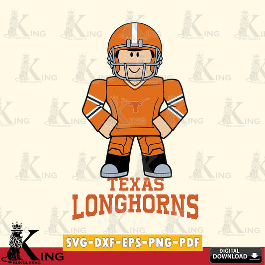 Texas Longhorns Roblox Cool Football SVG file , NCAA Cricut,  File cut , Digital Download , PDF File