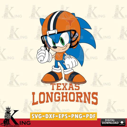 Texas Longhorns Sonic Football Mascot SVG file, Vector , Digital Download , PDF File , Instant Download