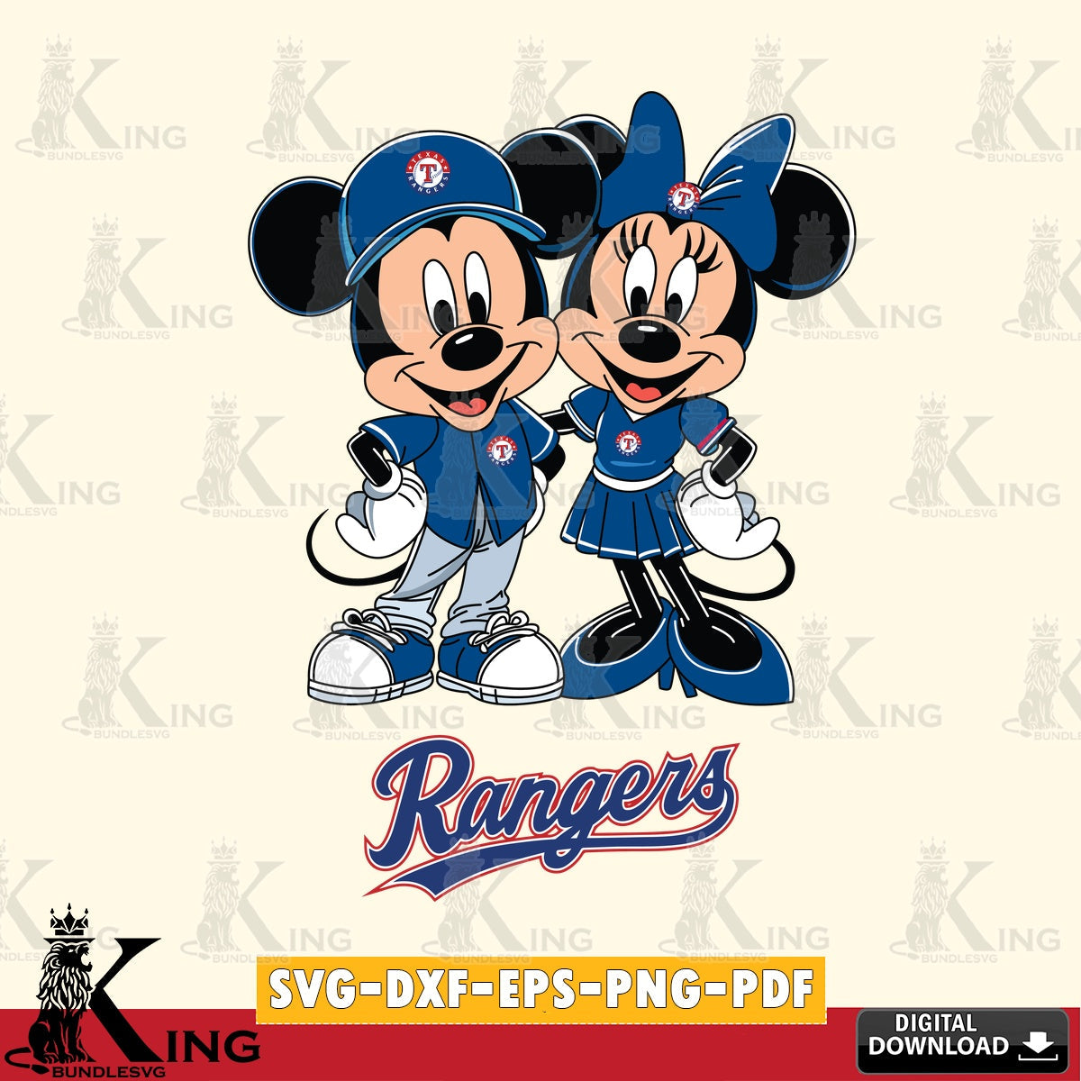 Texas Rangers Mickey Minnie Mouse smile SVG file , For Cricut,  File cut , Digital Download , PDF File, Cut Files