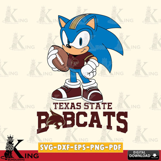 Texas State Bobcats Sonic Game Day Ready SVG file, Vector , Digital Download , PDF File , Instant Download