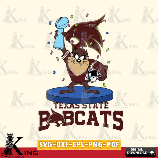 Texas State Bobcats Taz Trophy Podium SVG file, Cut file  , Digital Download , Instant Download, Taz svg, NCAA svg
