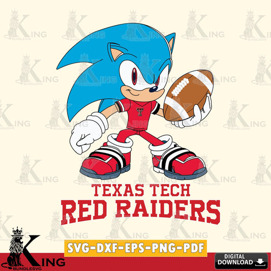 Digital clipart of Texas Tech Red Raiders Sonic Rugby vector art for engraving, cutting, and printing