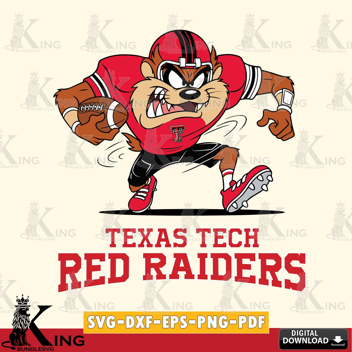 Texas Tech Red Raiders Taz Football Helmet SVG file, Cut file  , Digital Download , Instant Download, Taz svg, NCAA svg