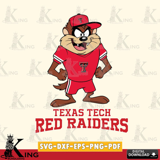 Texas Tech Red Raiders Taz Standing Pose SVG file, Cut file  , Digital Download , Instant Download, Taz svg, NCAA svg