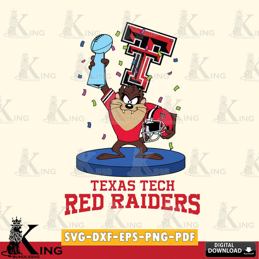 Texas Tech Red Raiders Taz Trophy Podium SVG file, Cut file  , Digital Download , Instant Download, Taz svg, NCAA svg