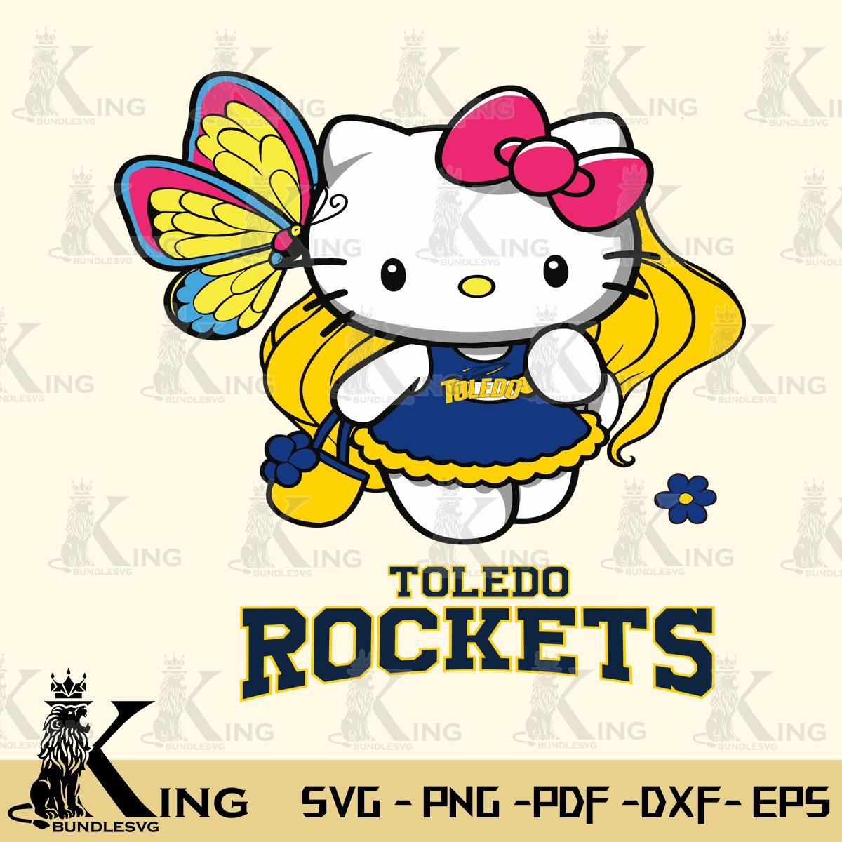 Toledo Rockets Kitty Cartoon Svg Eps Dxf Png File, Digital Download