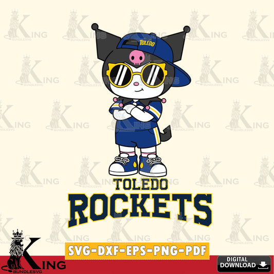 Toledo Rockets Kuromi Football Jersey SVG file, Cricut, Cut file  , Digital Download , Instant Download, Sanrio svg, Clipart