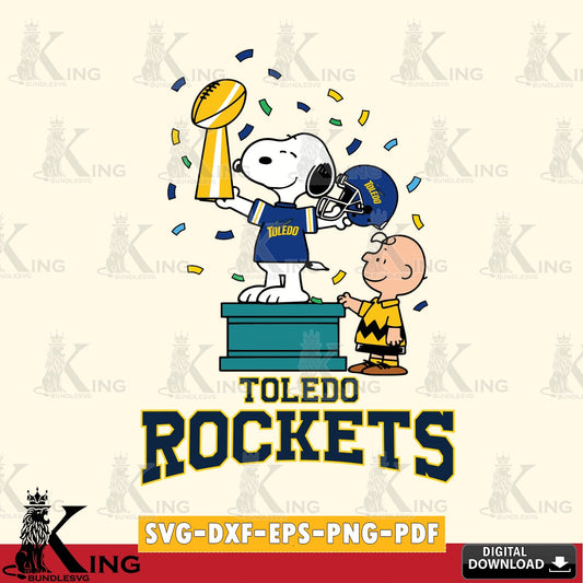 Toledo Rockets Peanuts Winner SVG, Cricut, Cut file  , Digital Download , Instant Download, Peanuts svg, NCAA svg, Football svg, Sport svg