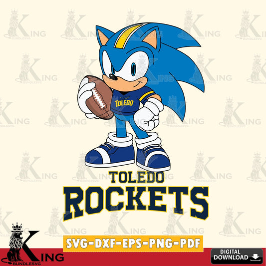 Toledo Rockets Sonic Game Day Ready SVG file, Vector , Digital Download , PDF File , Instant Download