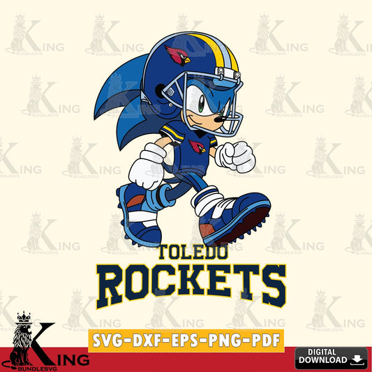 Toledo Rockets Sonic Ready Football SVG file, Vector , Digital Download , PDF File , Instant Download