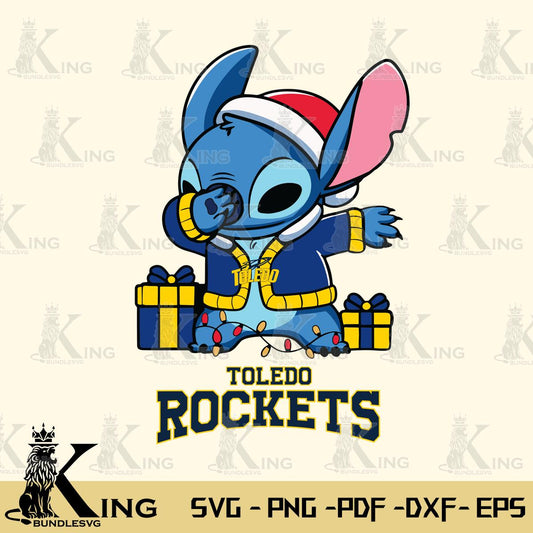 Toledo Rockets Stitch Merry Christmas Svg Eps Dxf Png File, Digital Download