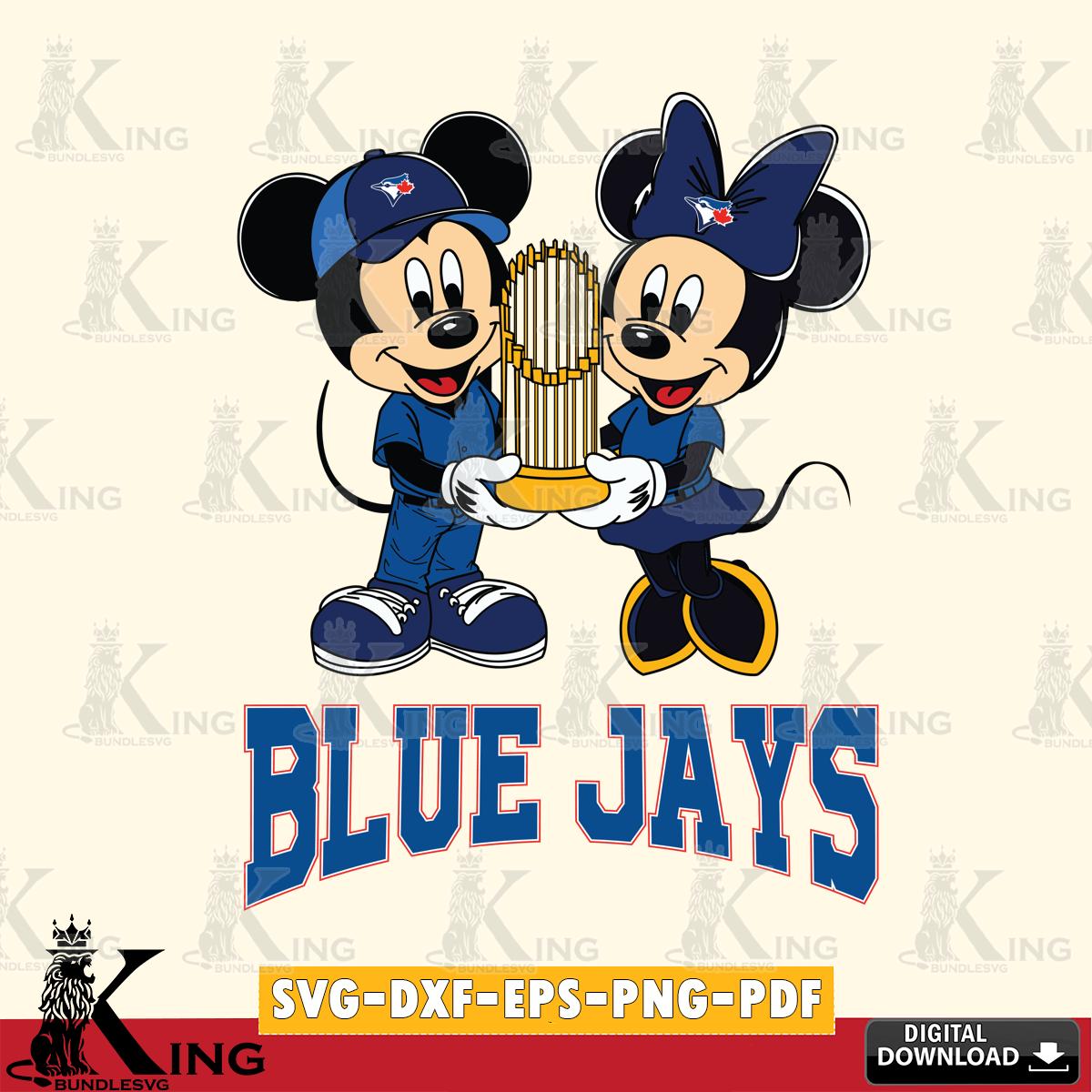 Toronto Blue Jays Mickey Minnie Mouse Champions SVG File, MLB for Cricut, Silhouette, Digital Download , file cut