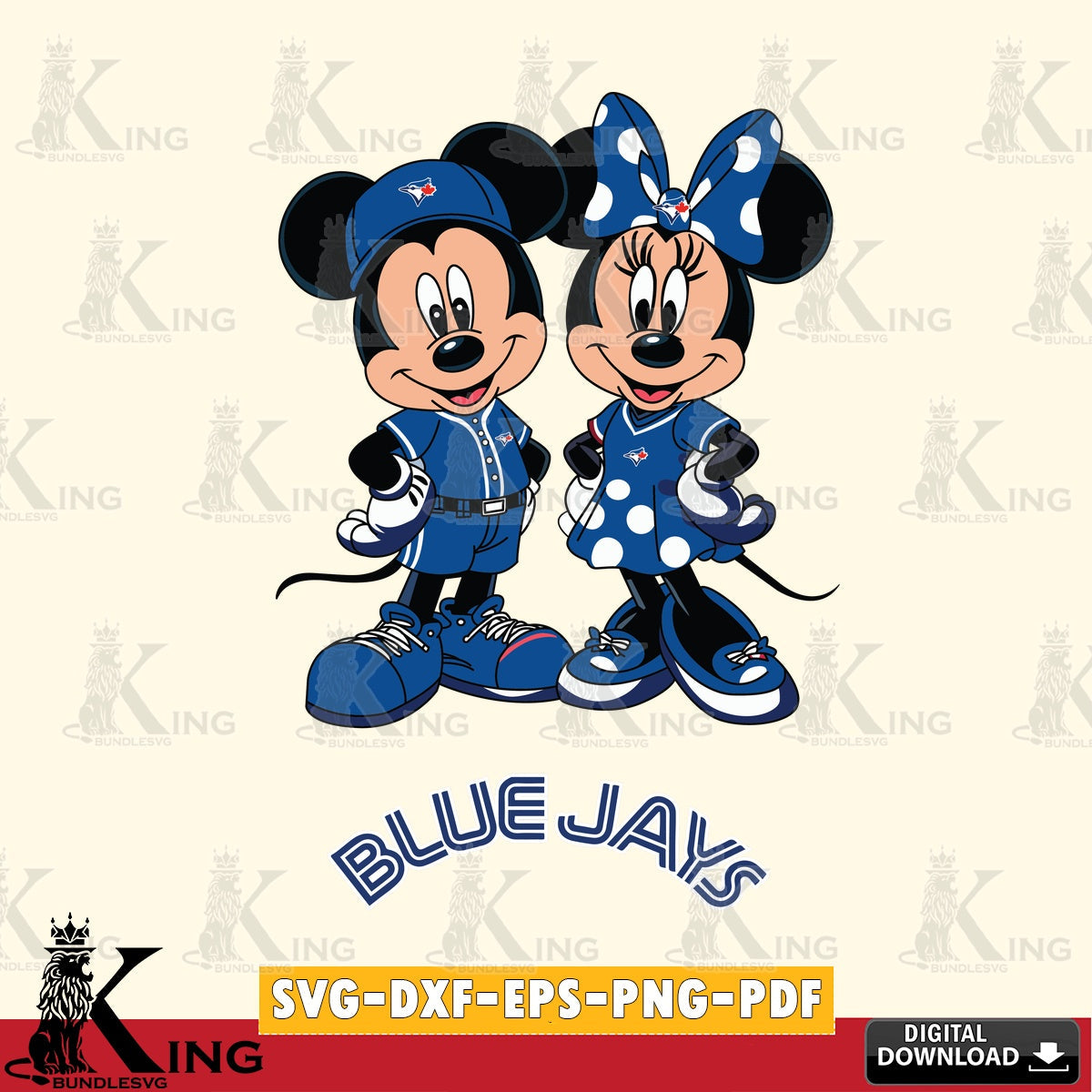Toronto Blue Jays Mickey Minnie Mouse couple sport SVG file , For Cricut,  File cut , Digital Download , PDF File, Cut Files