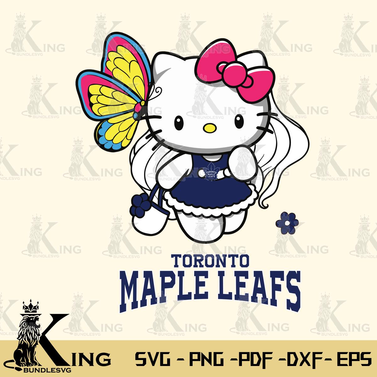 Toronto Maple Leafs Kitty Cartoon Svg Eps Dxf Png File, Digital Download