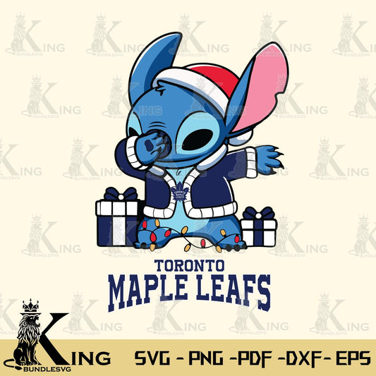 Toronto Maple Leafs Stitch Merry Christmas Svg Eps Dxf Png File, Digital Download