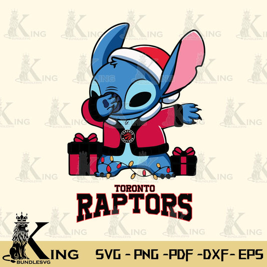 Toronto Raptors Stitch Merry Christmas Svg Eps Dxf Png File, Digital Download