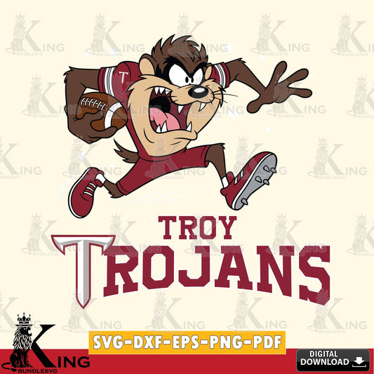 Troy Trojans Angry Taz Football SVG file, Cut file  , Digital Download , Instant Download, Taz svg, NCAA svg