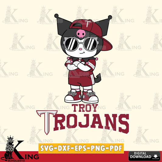 Troy Trojans Kuromi Football Jersey SVG file, Cricut, Cut file  , Digital Download , Instant Download, Sanrio svg, Clipart