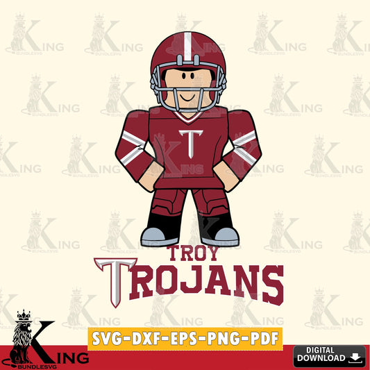 Troy Trojans Roblox Cool Football SVG file , NCAA Cricut,  File cut , Digital Download , PDF File