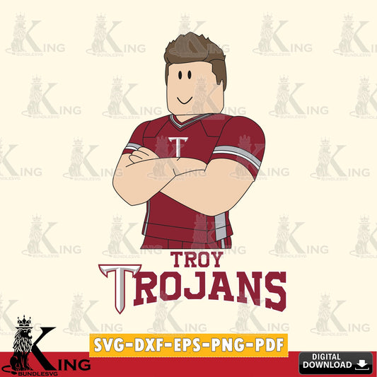 Troy Trojans Roblox Football SVG file , NCAA Cricut,  File cut , Digital Download , PDF File