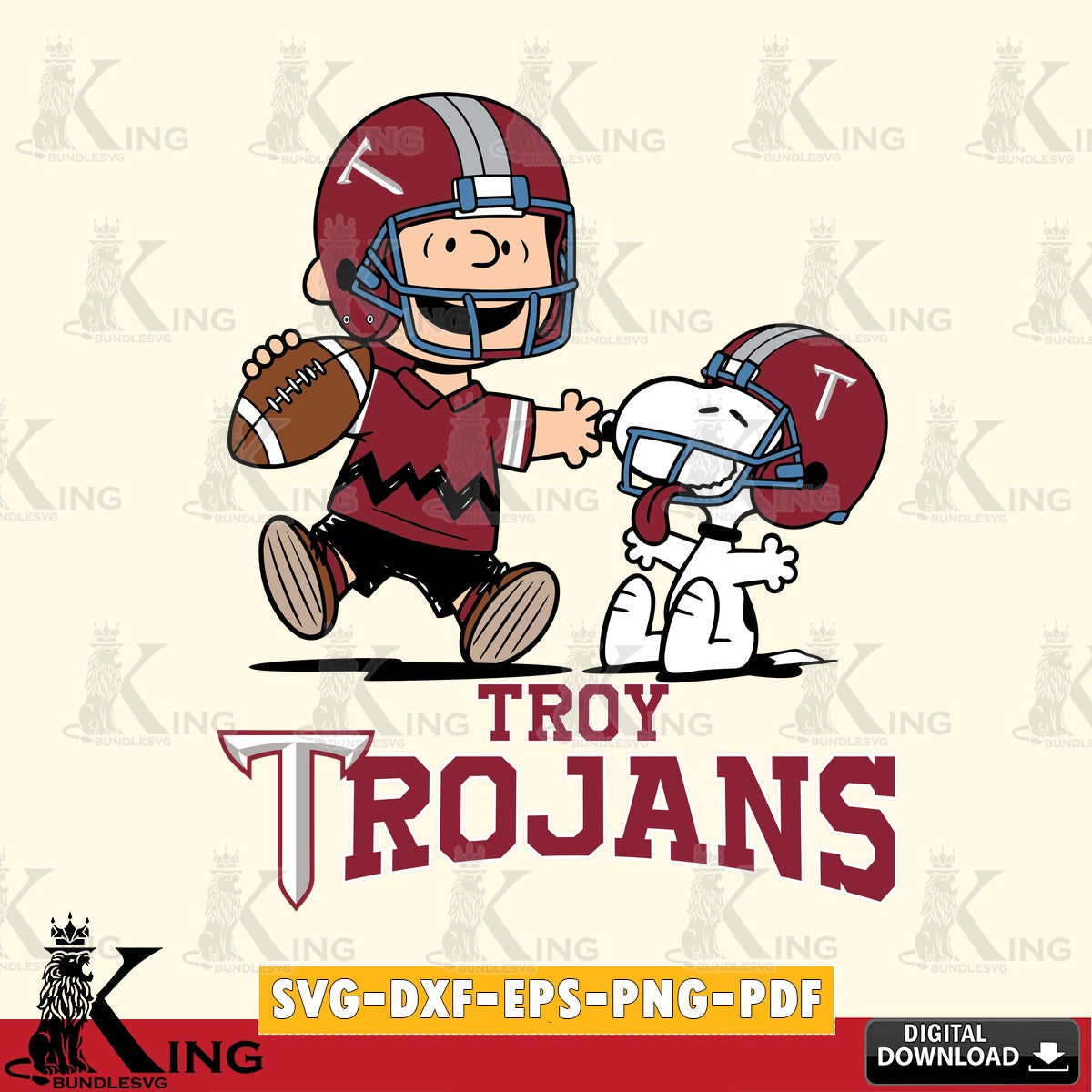 Troy Trojans Snoopy and Peanut Fun SVG, Cricut, Cut file  , Digital Download , Instant Download, Peanuts svg, NCAA svg, Football svg, Sport svg