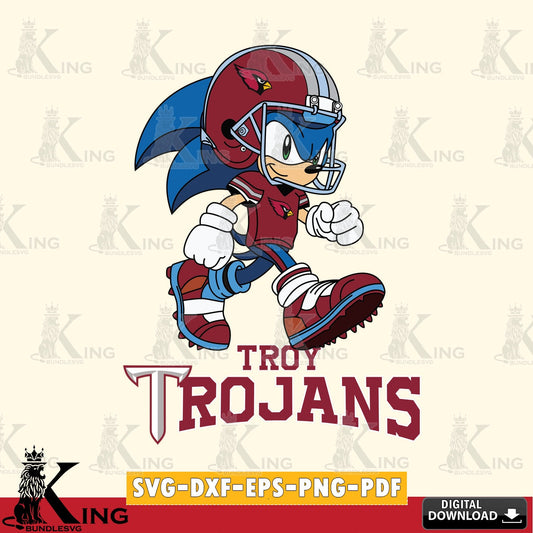 Custom design featuring Troy Trojans Sonic Ready Football, a high-quality vector for DIY scrapbooking and home decor
