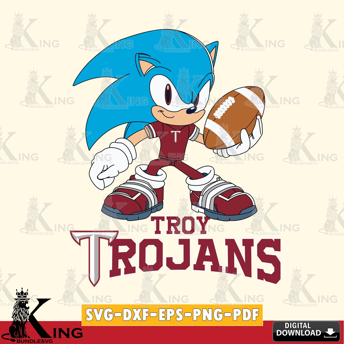 Troy Trojans Sonic Rugby SVG file, Vector , Digital Download , PDF File , Instant Download