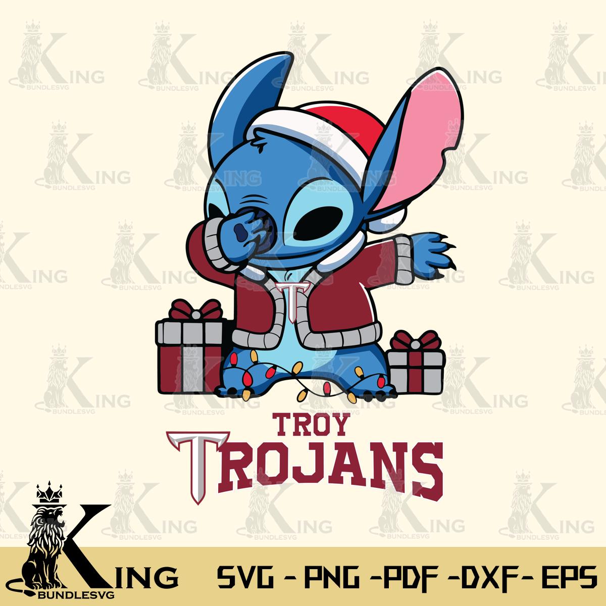 Troy Trojans Stitch Merry Christmas Svg Eps Dxf Png File, Digital Download