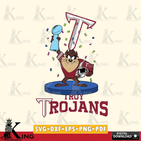 Troy Trojans Taz Trophy Podium SVG file, Cut file  , Digital Download , Instant Download, Taz svg, NCAA svg