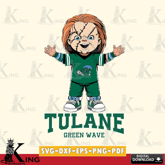 Printable art of Tulane Green Wave Chucky Football NCAA cut file SVG PNG design suitable for Glowforge and laser cutting