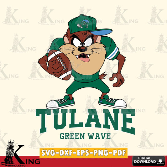 Tulane Green Wave Đồng phục bóng đá Taz SVG file, Cut file  , Digital Download , Instant Download, Taz svg, NCAA svg