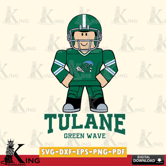 Tulane Green Wave Roblox Cool Football SVG file , NCAA Cricut,  File cut , Digital Download , PDF File