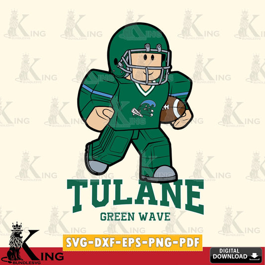 Tulane Green Wave Roblox Player Rugby SVG file , NCAA Cricut,  File cut , Digital Download , PDF File