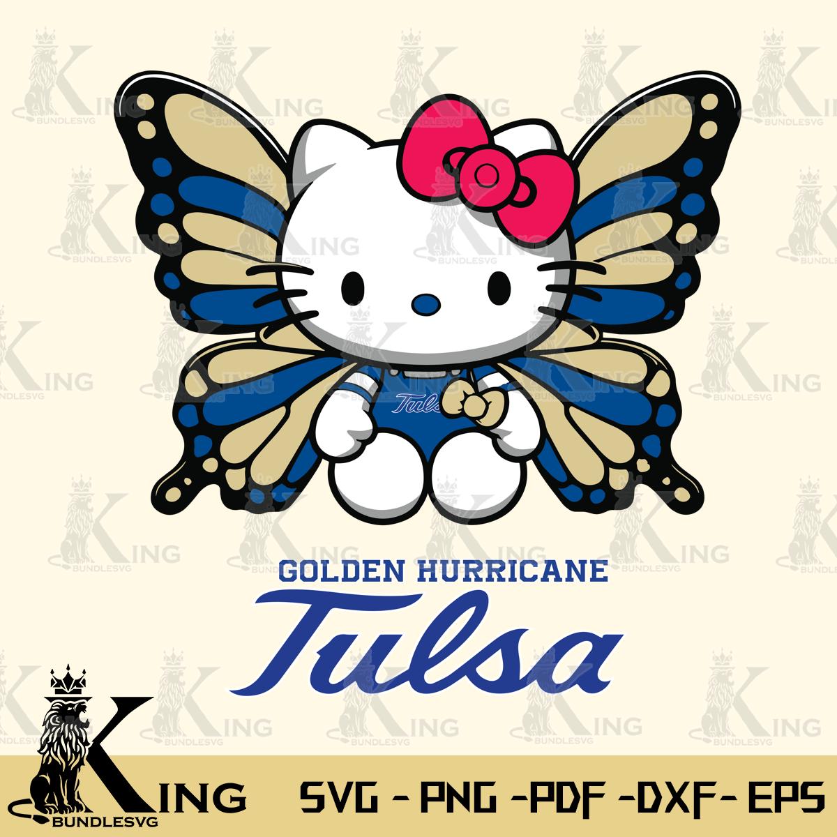 Tulsa Golden Hurricane Butterfly Kitty Delight Svg Eps Dxf Png File, Digital Download