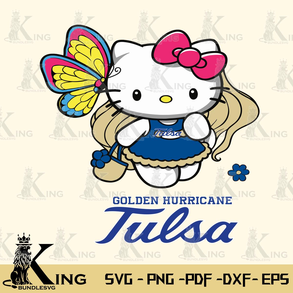 Tulsa Golden Hurricane Kitty Cartoon Svg Eps Dxf Png File, Digital Download