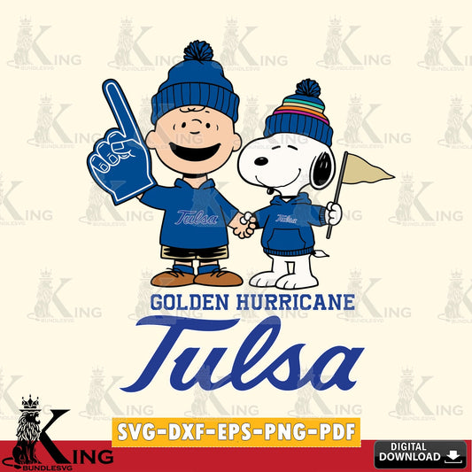 Tulsa Golden Hurricane Peanuts Fan Gear SVG, Cricut, Cut file  , Digital Download , Instant Download, Peanuts svg, NCAA svg, Football svg, Sport svg