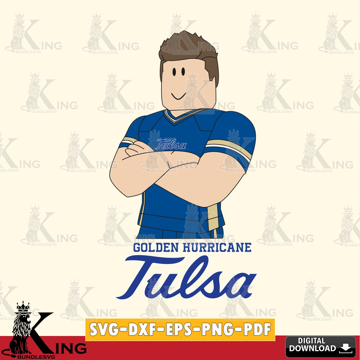 Tulsa Golden Hurricane Roblox Football SVG file , NCAA Cricut,  File cut , Digital Download , PDF File