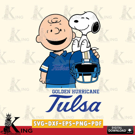 Tulsa Golden Hurricane Snoopy On Helmet SVG, Cricut, Cut file  , Digital Download , Instant Download, Peanuts svg, NCAA svg, Football svg, Sport svg