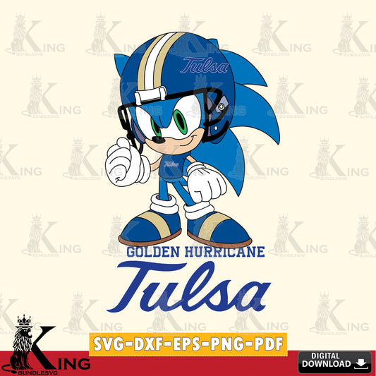 Tulsa Golden Hurricane Sonic Football Mascot SVG file, Vector , Digital Download , PDF File , Instant Download