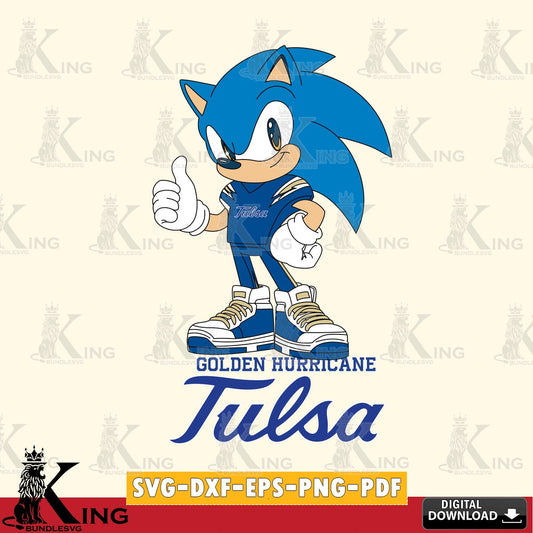 Tulsa Golden Hurricane Sonic Like Football SVG file, Vector , Digital Download , PDF File , Instant Download