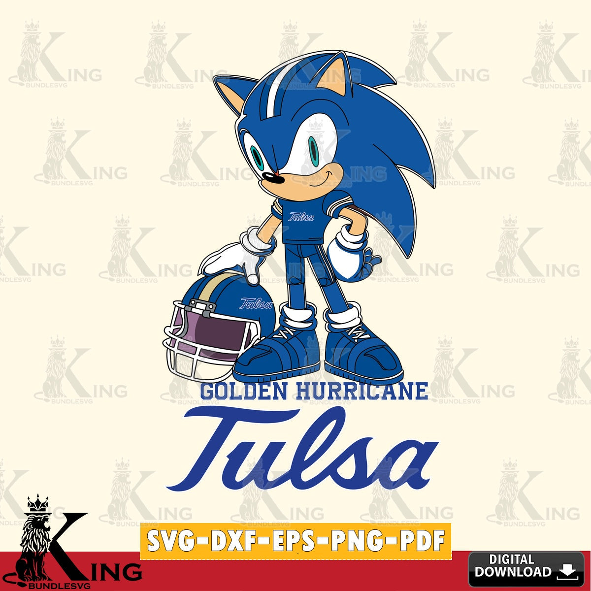 Tulsa Golden Hurricane Sonic Player Football SVG file, Vector , Digital Download , PDF File , Instant Download